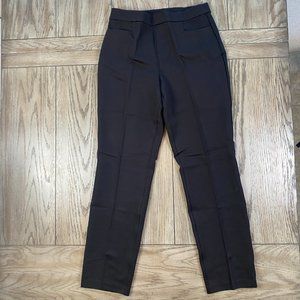 Susan Graver Regular Smart Ponte Knit Slim Leg Pant (Black, S)